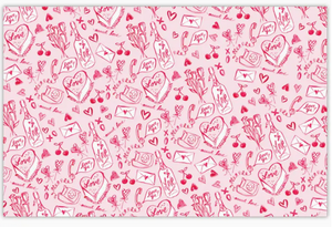 Handpainted Valentine Toile Placemats