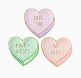 Candy Hearts Shaped Plates