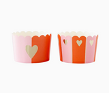 Jumbo Gold Half Heart Baking/Food Cups