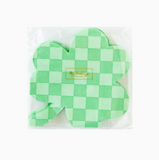 Checkered Shamrock Diecut Napkins