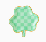 Checkered Shamrock Diecut Plates