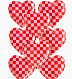 Checkered Heart Diecut Plates