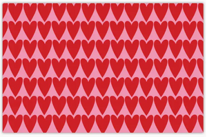 Handpainted Red Hearts Placemat