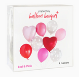 Balloon Bouquet - Pink & Red w/ Hearts