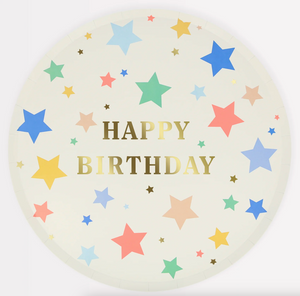 Happy Birthday Stars Dinner Plates