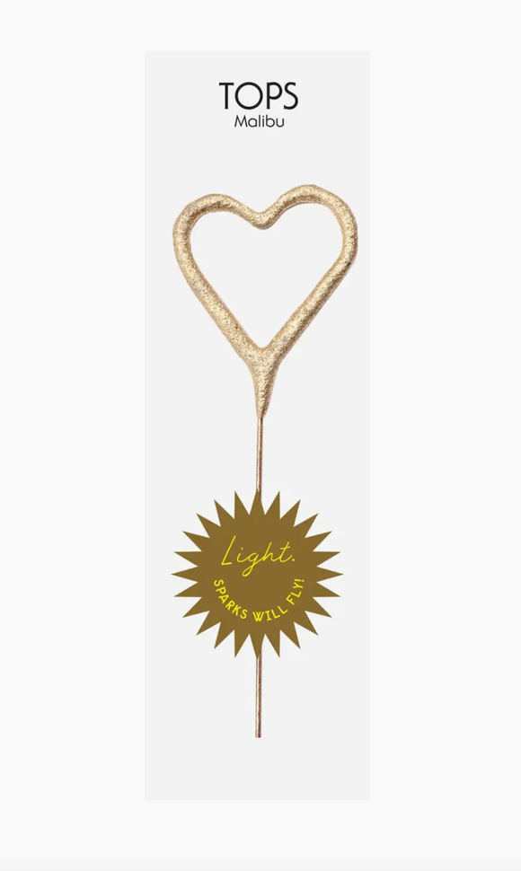 Mini Gold Heart Sparkler