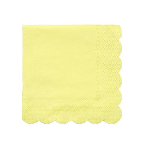 Pale Yellow Beverage Napkins