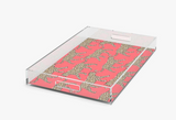 Coral Leopard Acrylic Tray