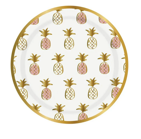 Pink Pineapple Side Plates