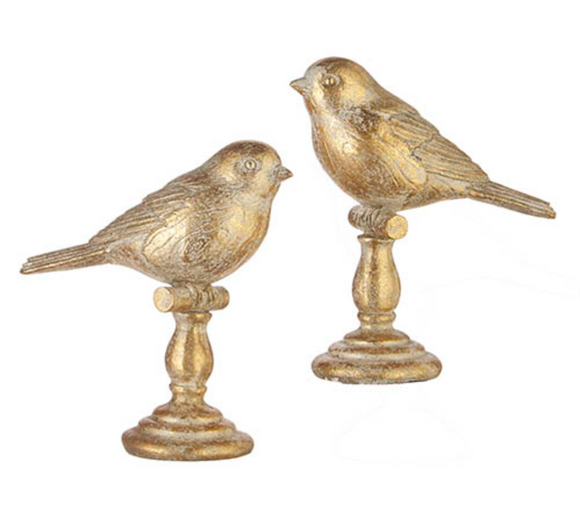 Gold Leaf Bird Finial