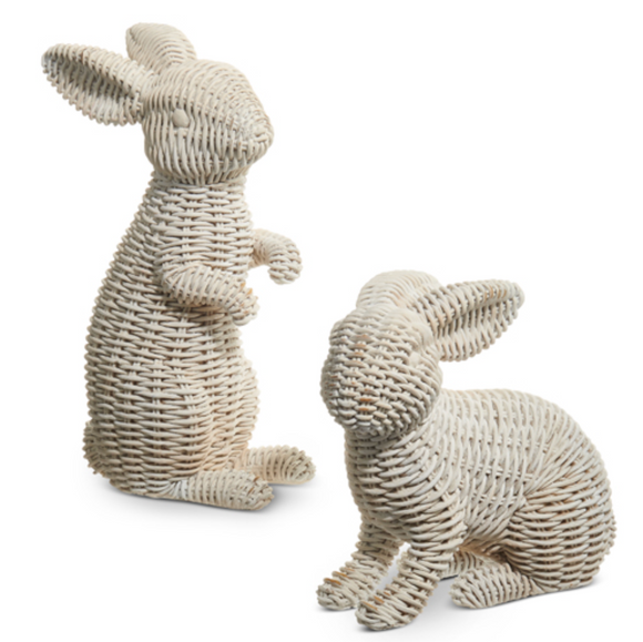 White Basketweave Rabbits