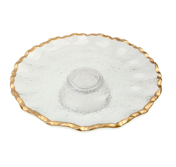 Triomphe Cake Stand - Clear/Gold