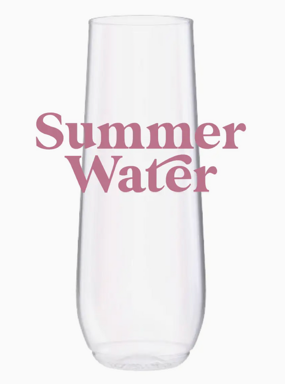 Summer Water Plastic Champagne Flutes