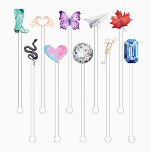 Taylor Swift Eras Tour Icons Drink Stirrers