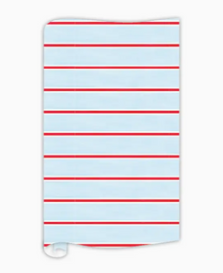 Light Blue White and Red Stripes Wrapping Paper