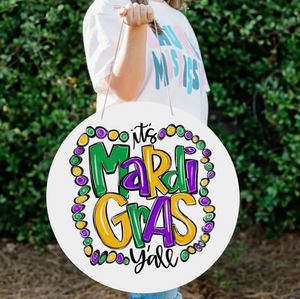 It's Mardi Gras Y'all Door Hanger