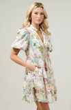 Sommerset Floral Jacey Babydoll Eyelet Mini Dress