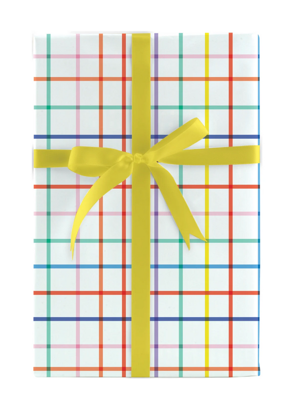 Color Play Plaid Wrapping Paper
