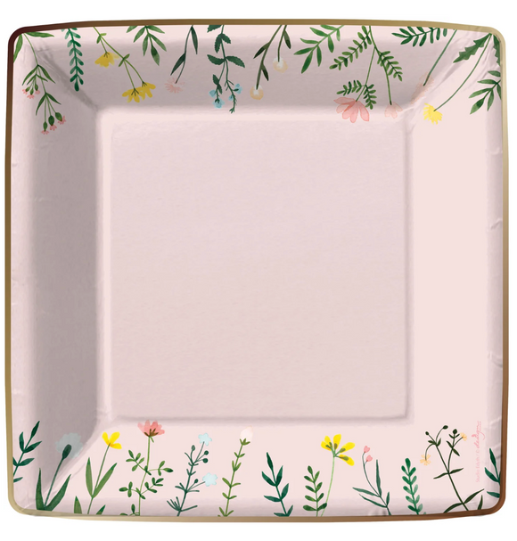 Wildflower Garden Square Dinner Plates