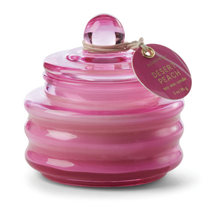 Beam Transparent Pink Glass Candle - Desert Peach