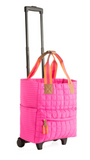 Ezra Quilted Nylon Roller Tote - Magenta