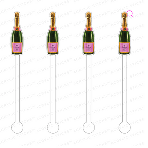 Champagne Bottle Acrylic Stir Sticks