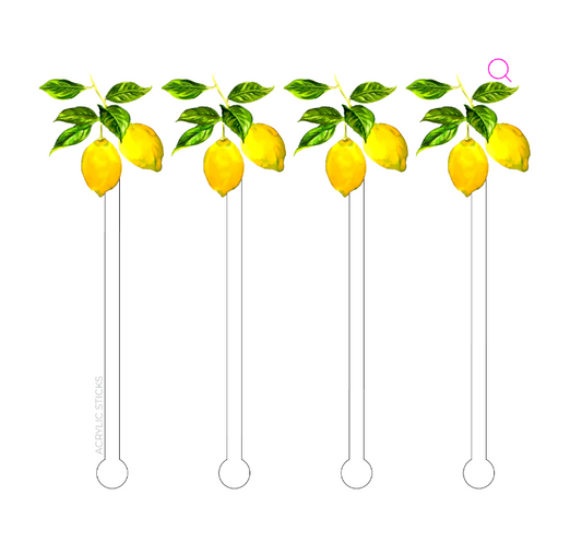 Lovely Lemons Acrylic Stir Sticks