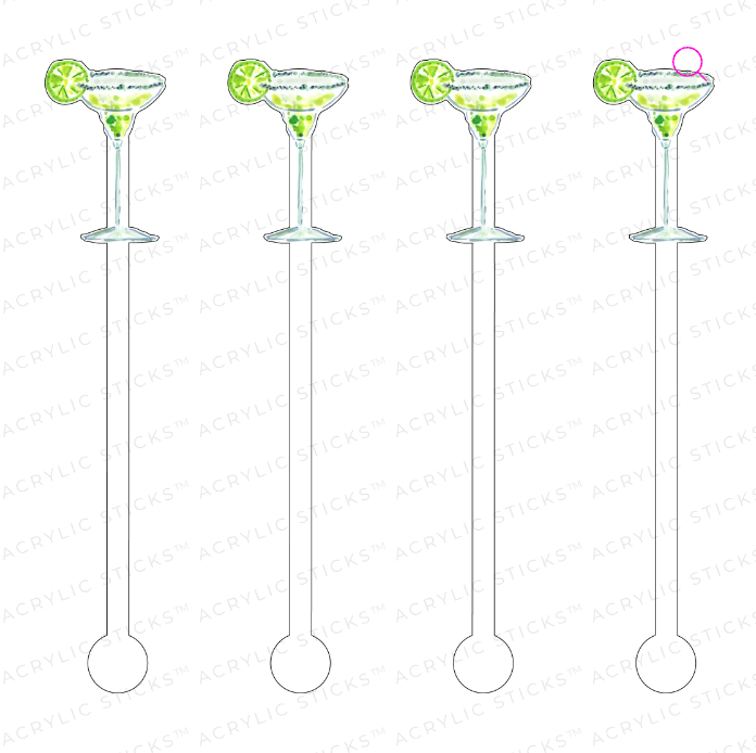 Skinny Margarita Acrylic Stir Sticks