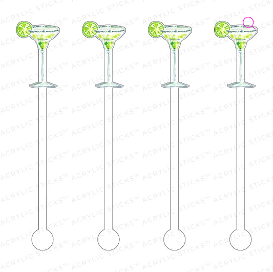 Skinny Margarita Acrylic Stir Sticks