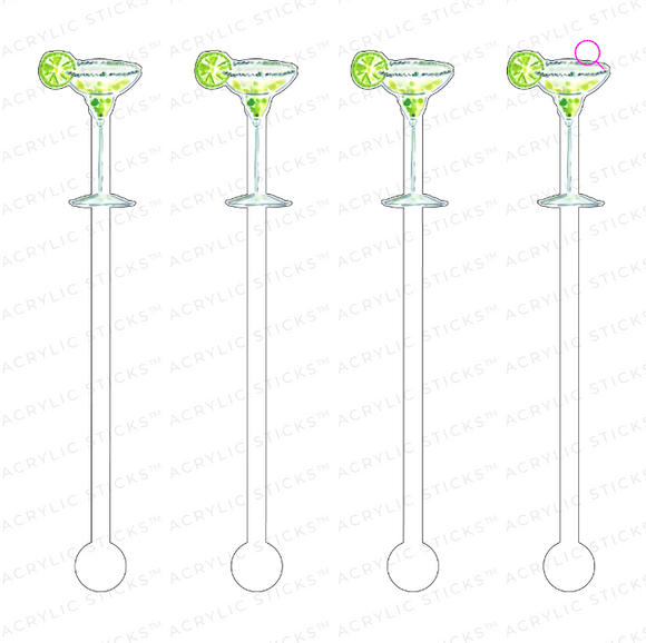 Skinny Margarita Acrylic Stir Sticks