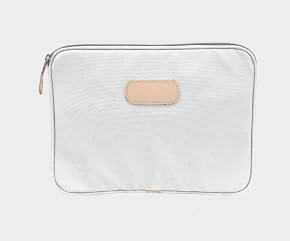 Computer Case - White Coated Canvas