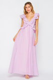 Lavender Ruffle Maxi Dress