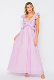 Lavender Ruffle Maxi Dress