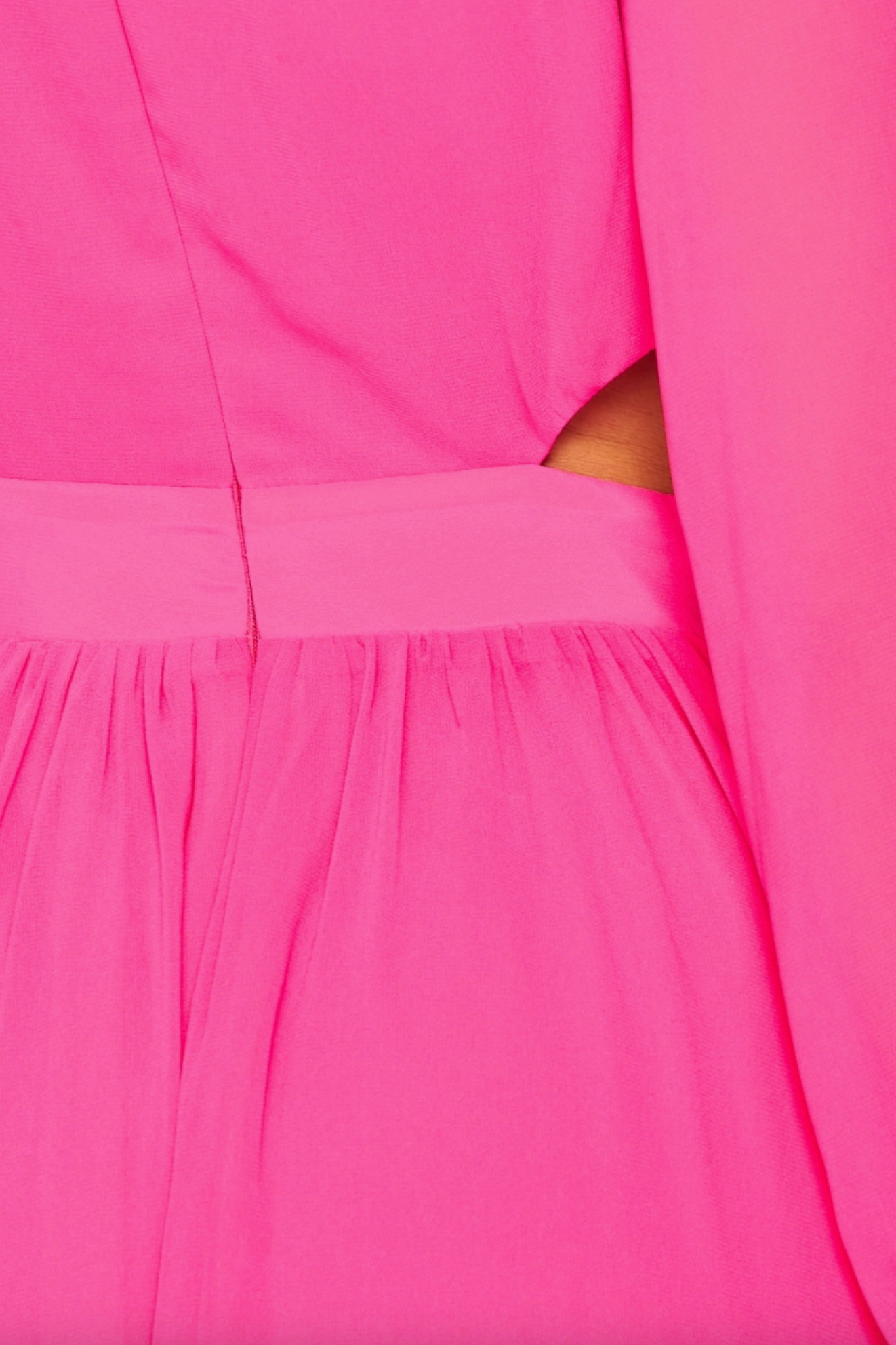 Hot Pink V-Neck Maxi Dress