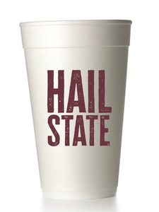 Hail State Styrofoam Cups