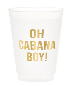 Oh Cabana Stripe Boy Plastic Cups