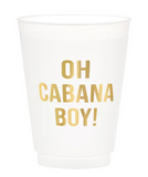 Oh Cabana Stripe Boy Plastic Cups