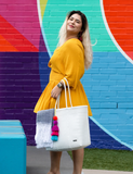 Solid White Playera Tote