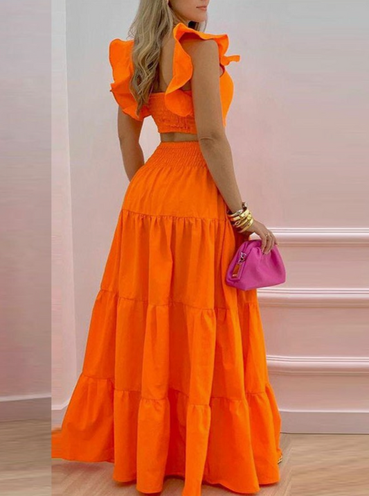 Lotus Vest Mid-Rise Two-Piece Set