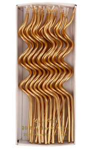 Gold Swirly Candles