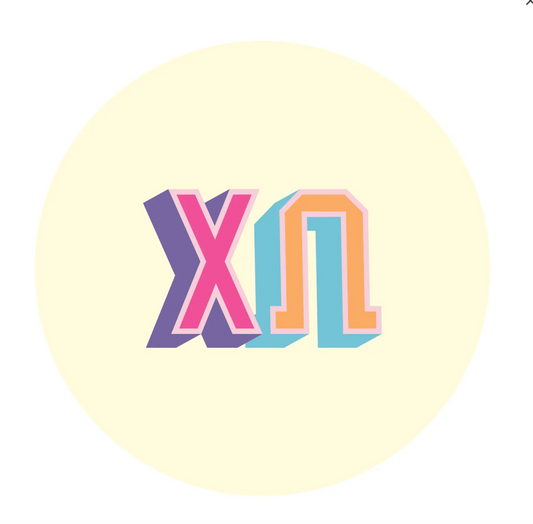 Sorority Block Letters Coaster - Chi Omega