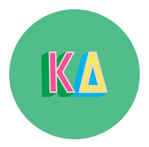 Sorority Block Letters Coaster - Kappa Delta