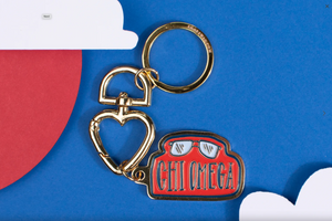 Sorority Travel Enamel Keychain - Chi Omega