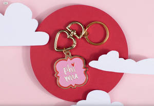 Sorority Travel Enamel Keychain - Phi Mu