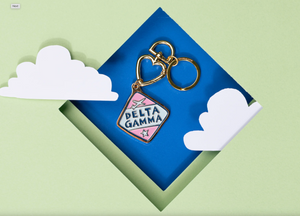 Sorority Travel Enamel Keychain - Delta Gamma