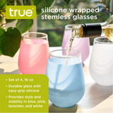 Silicone Wrapped Wine Glasses