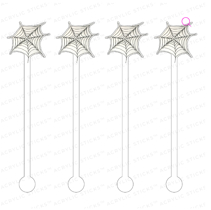 Spider Web Acrylic Stir Sticks