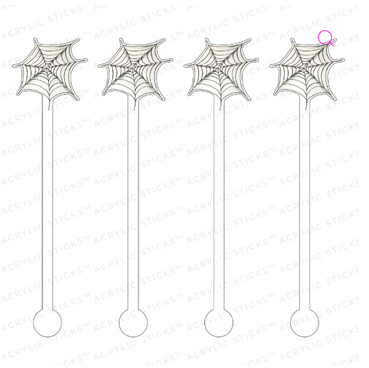Spider Web Acrylic Stir Sticks