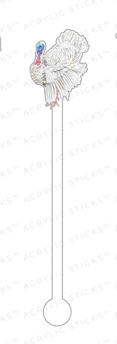 Turkey Acrylic Stir Sticks