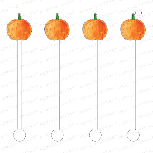 Pumpkin Acrylic Stir Sticks